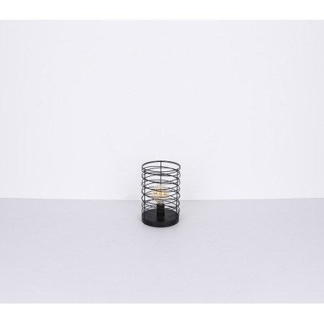 Stolová lampa, kov čierny, vypínač, Ø200, V:300, bez žiarovky 1xE27, max. 60W 230V 15