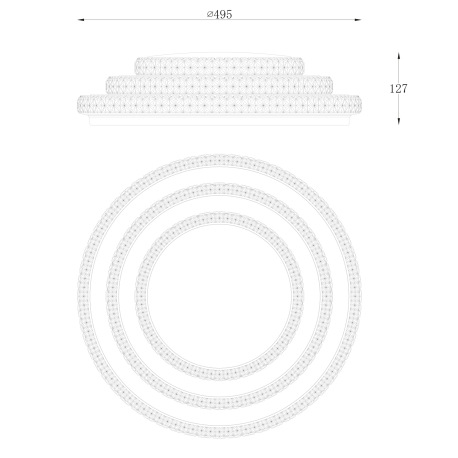 Stropné svietidlo,kov biely, akryl biely, trblietavý efekt, kompatibilné s Google Assistant a Alexa, 12