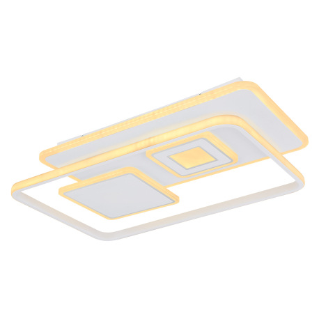 Stropné svietidlo, kov biely, chróm, akryl biely, pamäťová funkcia, nočné svetlo, stmievateľné, diaľ 17