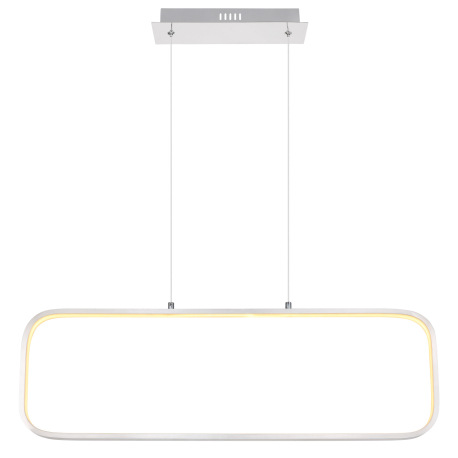 Závesné svietidlo, kov nikel, plast opál, DxŠxV:800x265x1200, vrátane 1xLED 24W 230V, 2770lm zdroj, 3