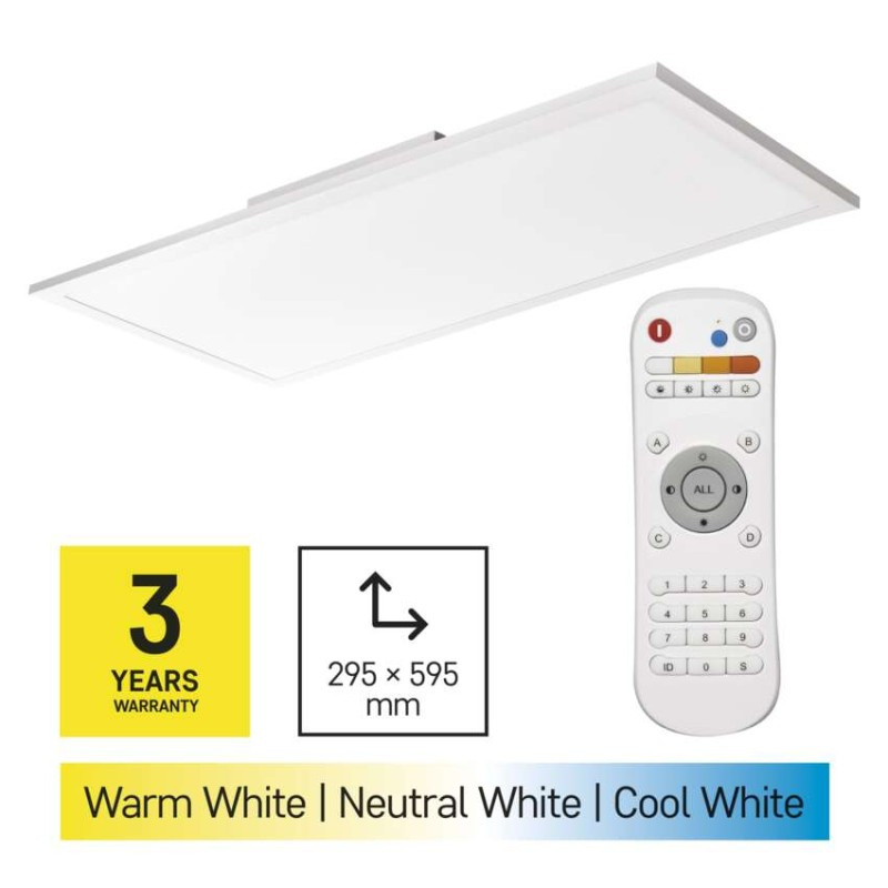 LED panel RIVI prisadený 30x60, 25W, stmiev.so zmenou CCT 6