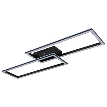 Stropné svietidlo kov/hliník čierny, akryl biely, stmievateľné, prepínanie nástenným vypínačom, meni 9