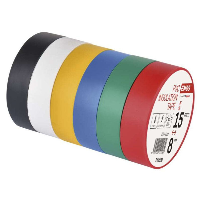 Izolačná páska PVC 15mm / 8m farebný mix
