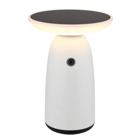 Solárne sv., hliník biely matný, plast čierny matný/biely, dotykový stmievač, pamäť, bez adaptéra, b