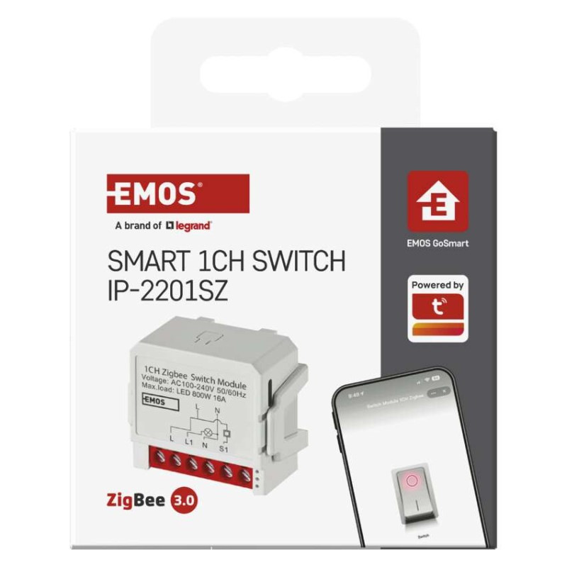 GoSmart spínací modul IP-2201SZ, ZigBee, 1-kanálový 8