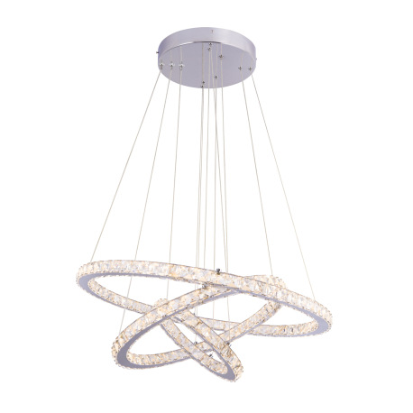 Závesné svietidlo, chróm, K5 priehľadné krištále, nastaviteľné, priemer 30cm, 50cm a 70cm, diaľkové 7