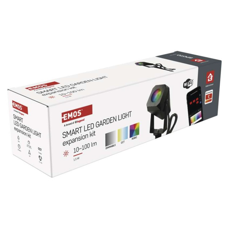 GoSmart vonkajšie LED bodové svetlo, rozširujúca sada, 1 kus, 1,5 W, RGBIC stmievat., WiFi 7