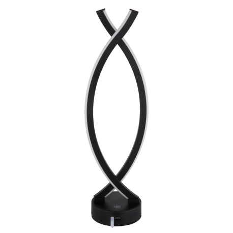 Nabíjateľná stolová lampa, plast čierny a biely, kábel PVC biely, dotykové zapnutie/vypnutie, plynul 4