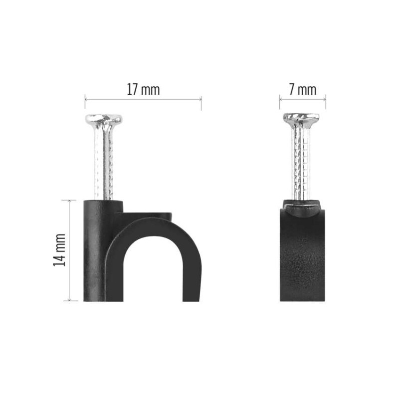 Káblová príchytka 10 mm, čierna, 50 ks 9