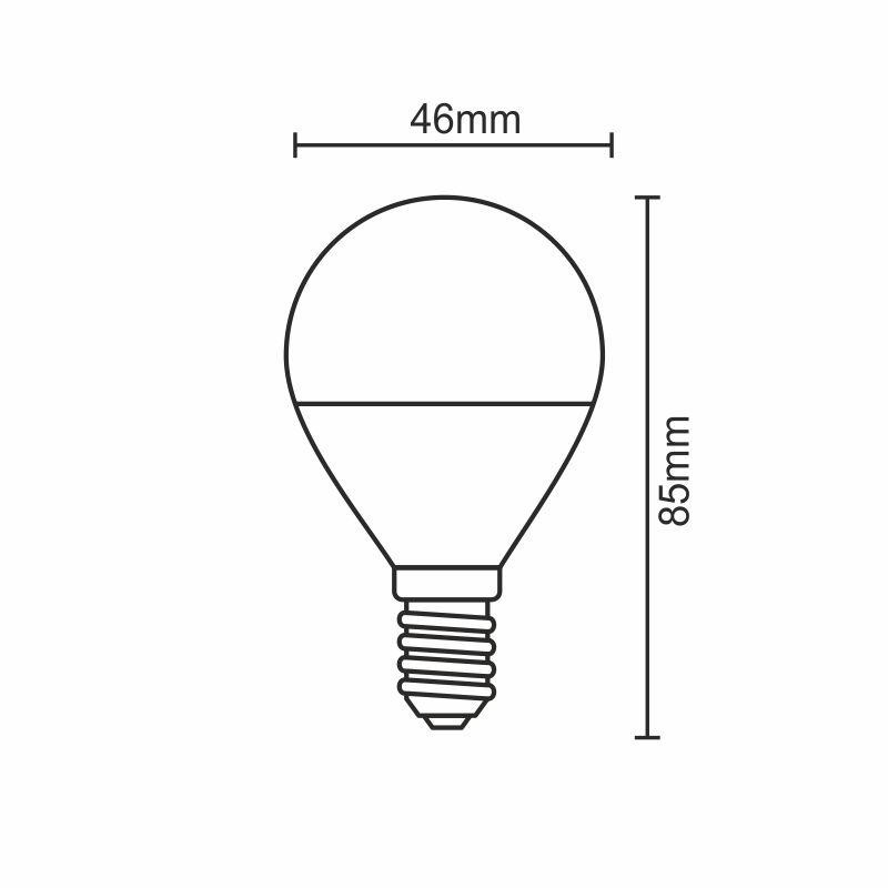 LED žiarovka 5W - G45 / E14 / SMD / 3000K - ZLS812 5