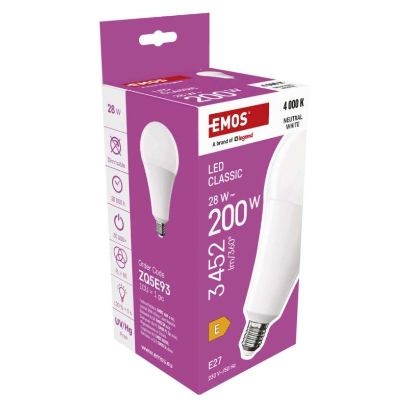LED žiarovka Classic A95 / E27 / 28 W (200 W) / 3452 lm / Neutrálna biela 6