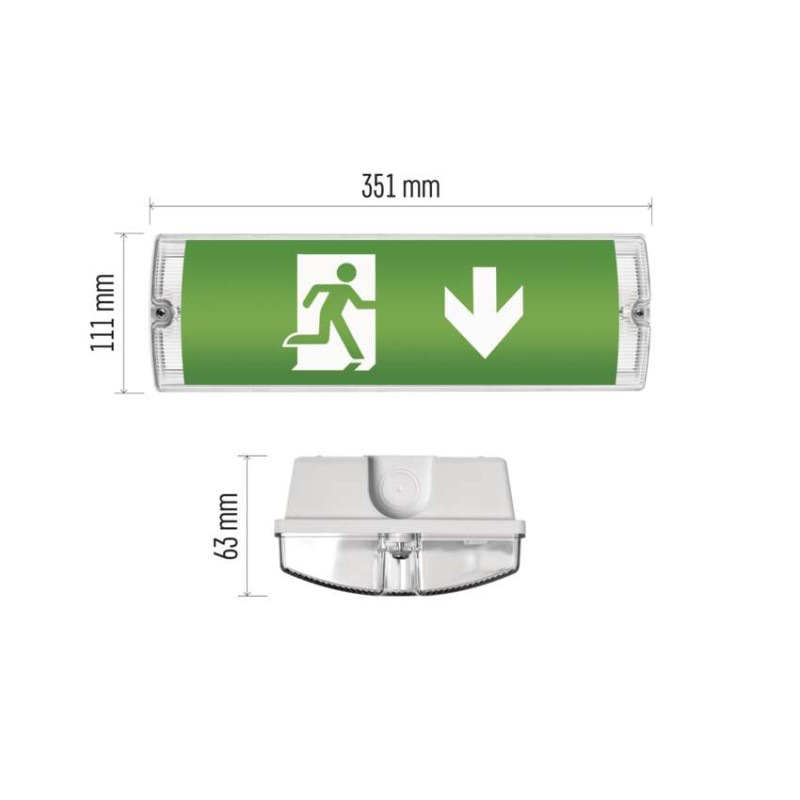 LED Núdzové svietidlo NESSI 3W 3H IP65 10