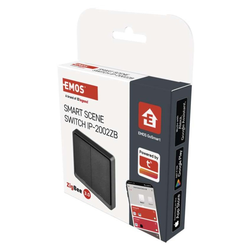 GoSmart Prenosný ovládač scén IP-2002ZB, ZigBee 3.0, 2-tlačidlový 6