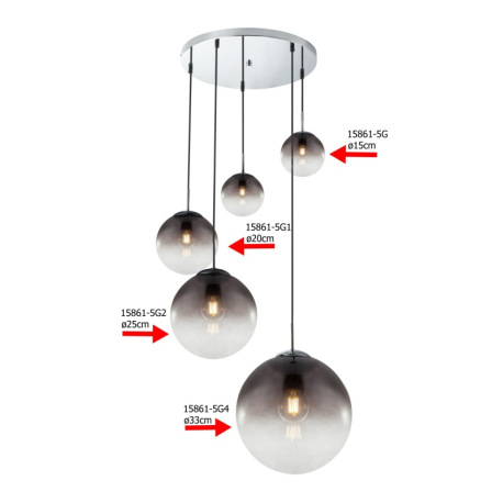 Náhradné sklo pre 15861-5, ø15cm