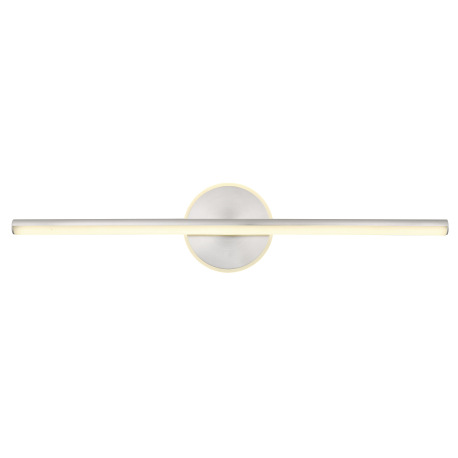 Nástenné svietidlo kov nikel matný, akryl biely, IP44, ŠxV: 608x130mm, H: 74mm, vrátane LED 10W 230V 4
