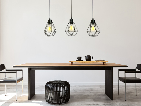 Závesné kovové svietidlo 3 x E27 - ME0012-3 2