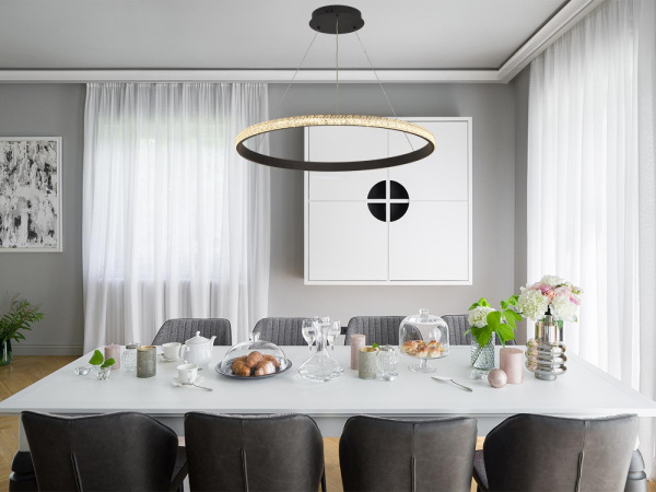 LED závesná lampa na lanku + diaľkový ovládač 55W - J4387/B 5