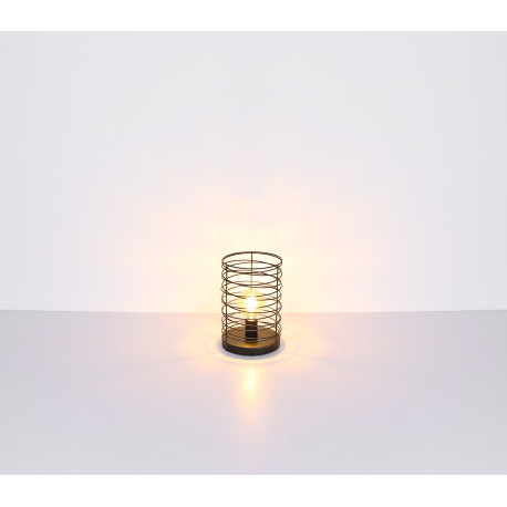 Stolová lampa, kov čierny, vypínač, Ø200, V:300, bez žiarovky 1xE27, max. 60W 230V 14