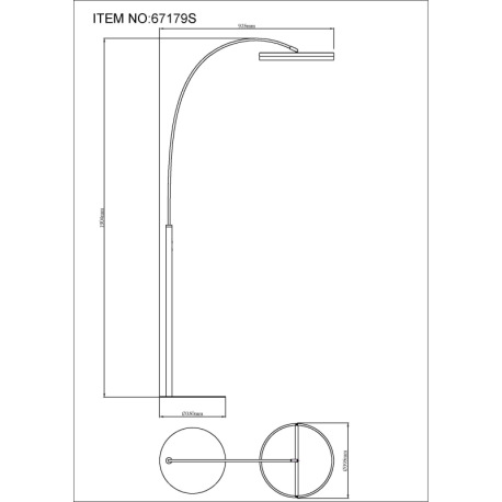 Stojacia lampa, kov čierny matný, hliník sivý tmavý, plast biely, plastové kryštály číre, dotykové z 8