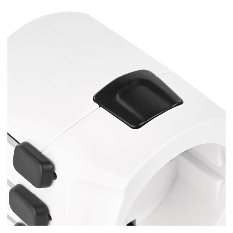 Cestovný univerzálny adaptér do zahraničia (USA, Ázia, Afrika), 1×USB-C, 1×USB-A 12