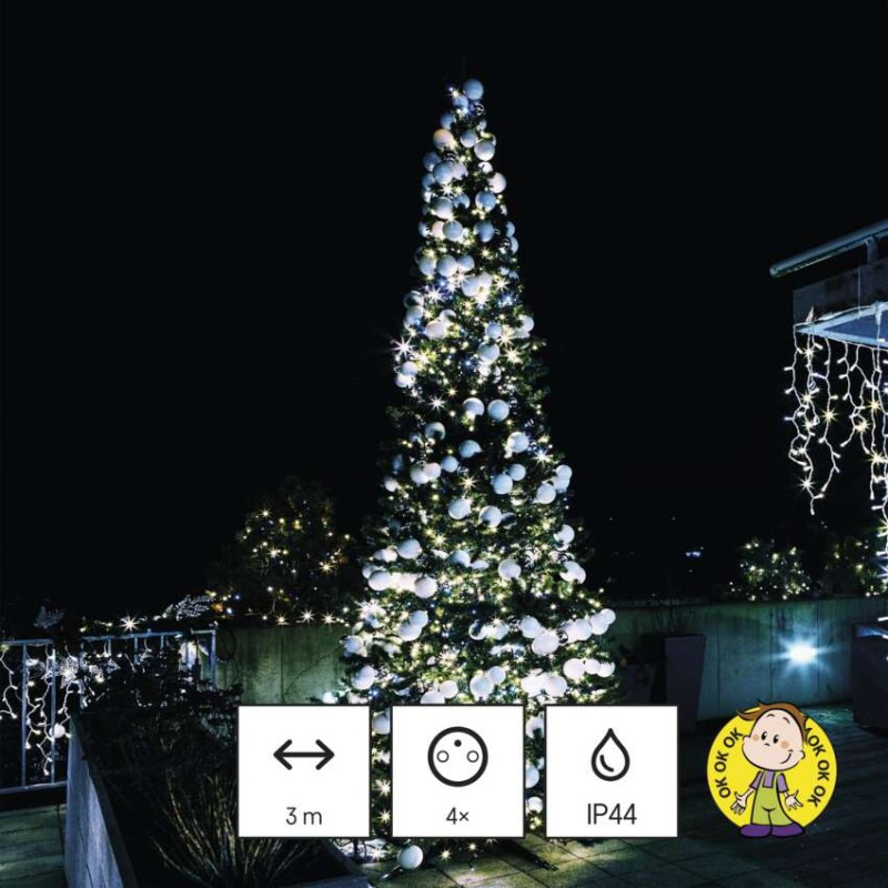 Predlžovací kábel 3 m / 4 zásuvky / s vypínačom / čierno-červený / guma-neoprén / 1,5 mm2 3