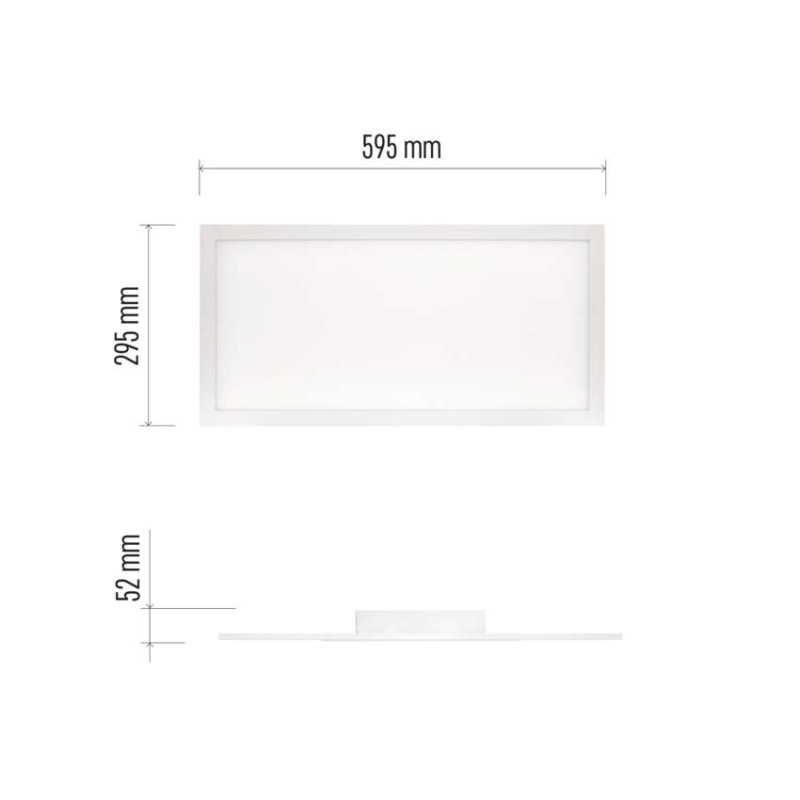 LED panel RIVI prisadený 30x60, 25W, stmiev.so zmenou CCT 2