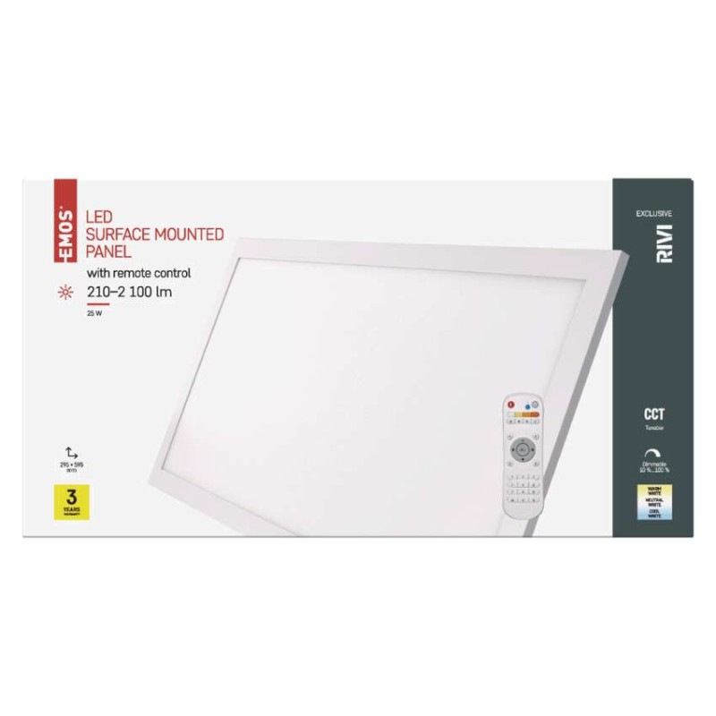 LED panel RIVI prisadený 30x60, 25W, stmiev.so zmenou CCT 10