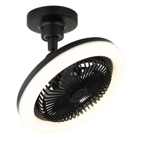 Stropný ventilátor, plast čierny/biely/dymový, stmievateľný, viacero rýchlostí pomocou nástenného vy 16