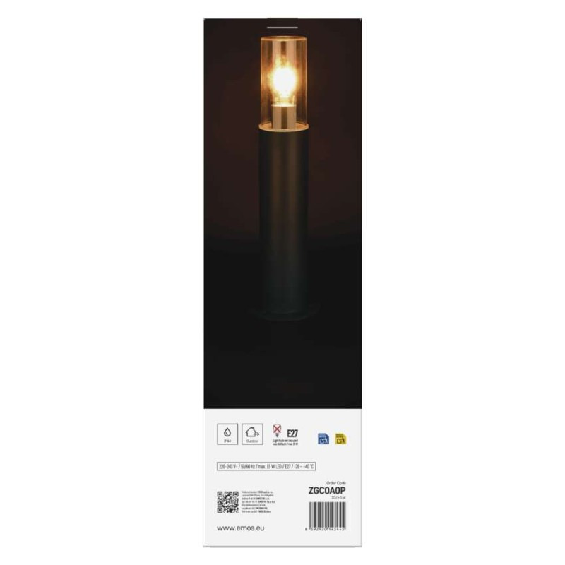 Záhradné stĺpikové svietidlo ZALA, 14 x 14 x 50 cm, 1 x E27, 15 W 10