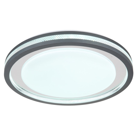 Stropné svietidlo, kov biely, plast sivý, akryl biely, s trblietavým efektom, plast chrómovaný, stmi 13