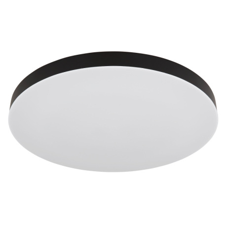 Stropné svietidlo, plast čierny, biely, posuvný prepínač, fixácia farieb, ø: 500 mm, V: 45 mm, vráta 2