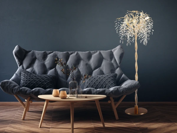 Luxusná krištáľová stojaca lampa 5 x G9 - CA011/F 8