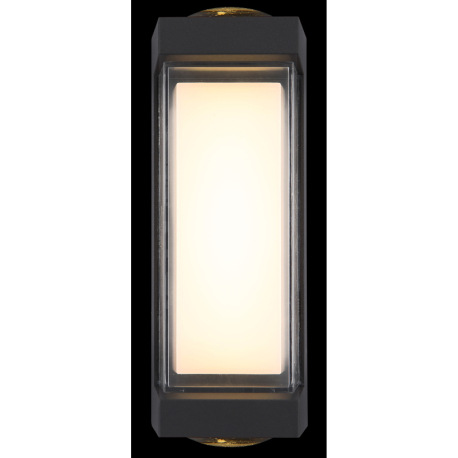 Vonkajšie svietidlo, hliník antracit matný, akryl transparentný, plast biely, IP54, ŠxV: 75x187mm, H 5