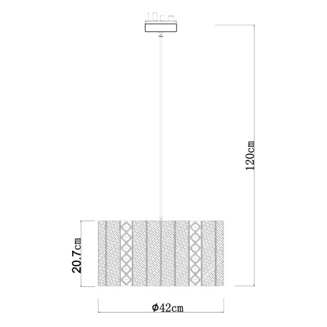 Závesné svietidlo, kov čierny matný, priehľadný akryl, krištále, tienidlo z vnútra zlaté, Ø 420, V: 8