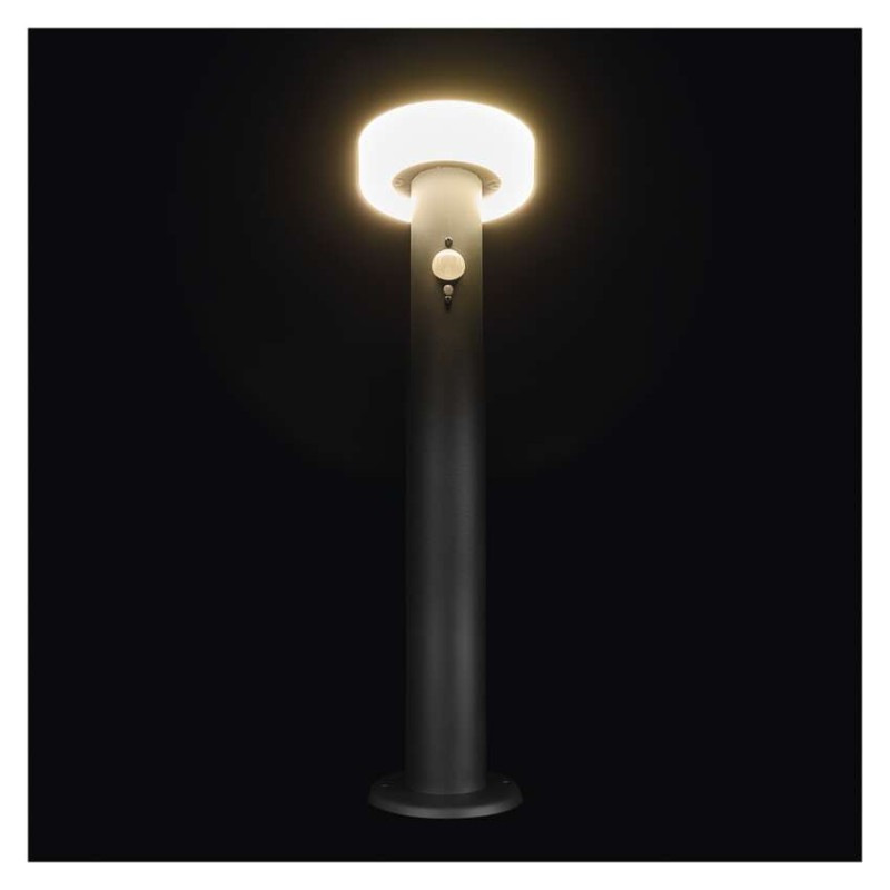 LED záhradné solárne stĺpikové svietidlo TERION, senzor súmraku, 12,5 x 12,5 x 50 cm