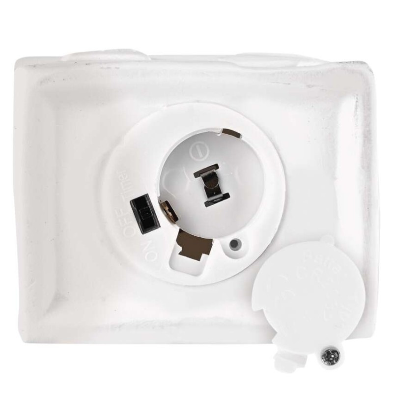 LED keramický domček, 16 cm, 1x CR2032, vnútorná, teplá biela, časovač 9