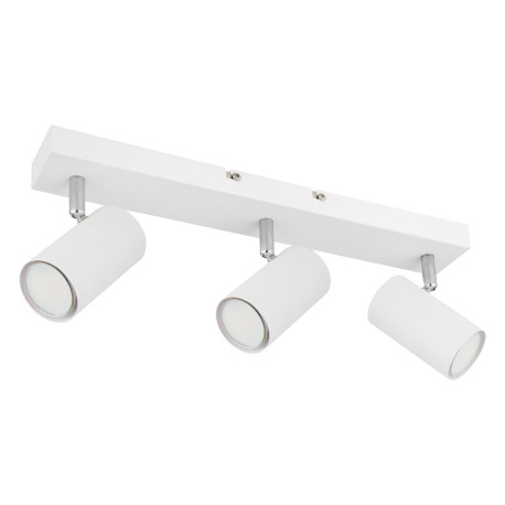 Stropné svietidlo, kov biely, kov chrómový, DxŠxV:410x60x120mm, bez žiaroviek 3x GU10, max. 35W 230V 12