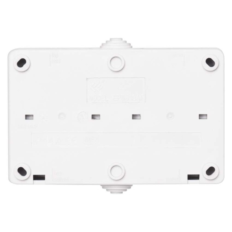 Zásuvka+Vypínač striedavý č.6 IP44 French biela 2