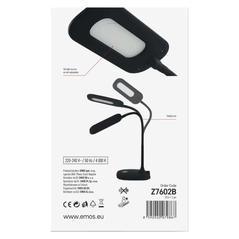 LED stolná lampa STELLA, čierna 10