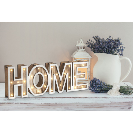 Dekoratívne svietidlo, plast, drevo, vypínač, bez batérií 3xAA 1,5V, DxŠxV: 380x32x110, vrátane 28xL 1