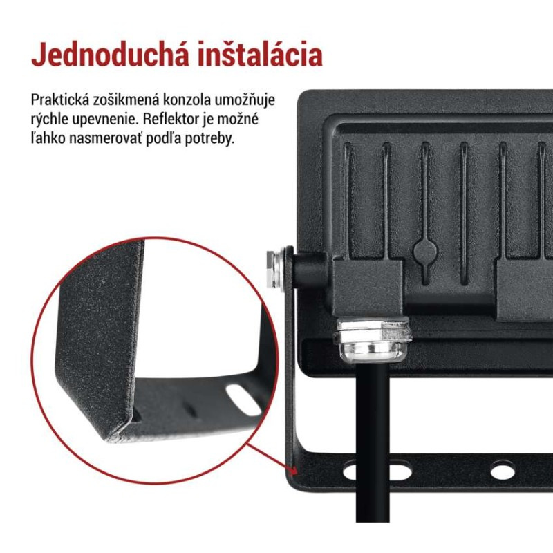 LED reflektor TAMBO EVO, 10 W, 1000 lm, IP65, čierny 6