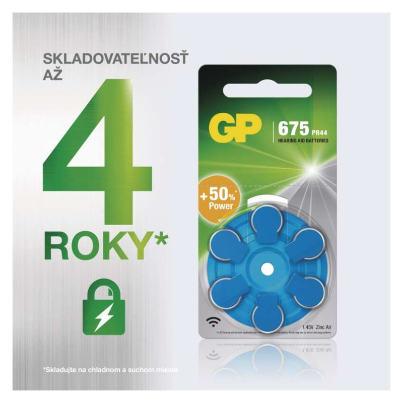 Batéria do načúvacích zariadení GP ZA675 (PR44), 6 ks 1