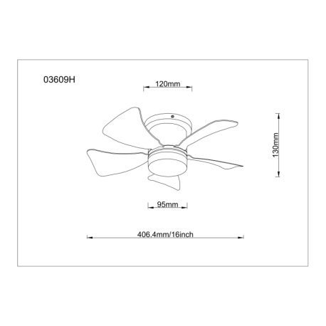 Stropný ventilátor, kov čierny matný, plast imitácia tmavého dreva/biely, stmievateľný, niekoľko úro 14