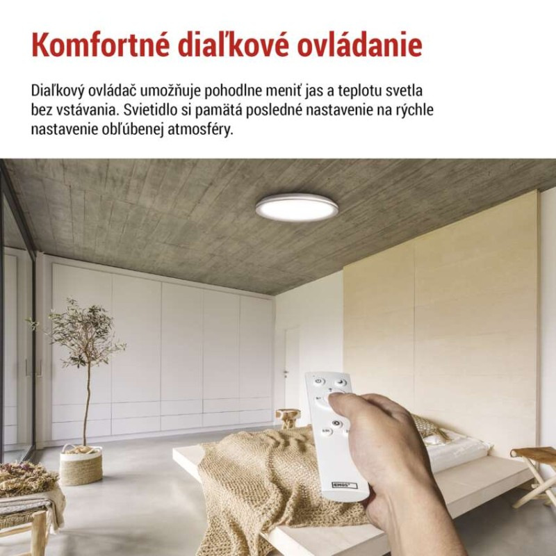 LED prisadené svietidlo SABI, kruhové 45W, stmiev.so zmenou CCT 4