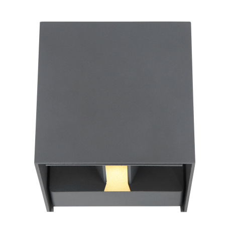 Vonkajšie svietidlo, hliník antracit, svieti smerom hore a dole, nastaviteľné, IP44, ŠxV:100x100, H: 4