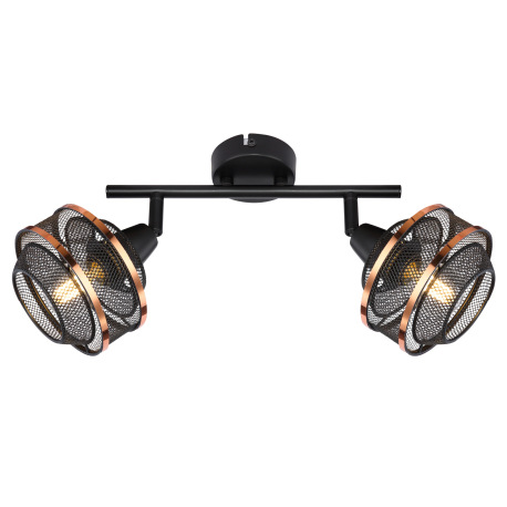 Nástenné svietidlo, kov čierny a zlatý, DxŠxV:275x120x215, bez žiaroviek 2xE14, max. 40W 230V 10