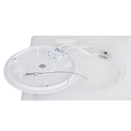 Stropné svietidlo, plast čierny, plast satinovaný, plast biely, podsvietenie, 3 úrovne osvetlenia po 5