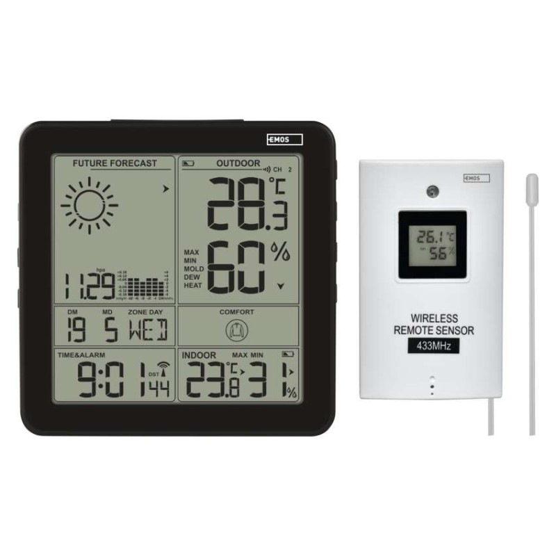 Domáca bezdrôtová meteostanica E5080 12