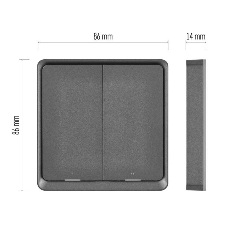 GoSmart Prenosný ovládač scén IP-2002ZB, ZigBee 3.0, 2-tlačidlový 11