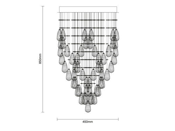 MAJURO krištáľový luster - N3001 5